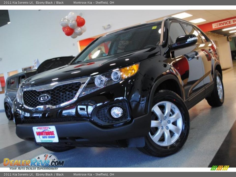 2011 Kia Sorento LX Ebony Black / Black Photo #2