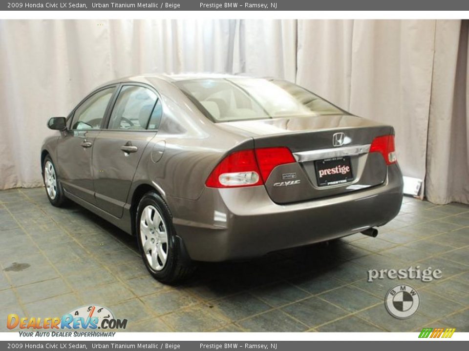 2009 Honda Civic LX Sedan Urban Titanium Metallic / Beige Photo #4