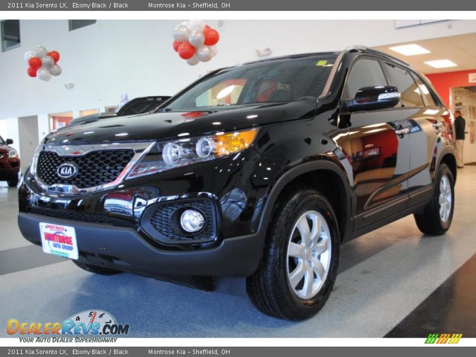 2011 Kia Sorento LX Ebony Black / Black Photo #3