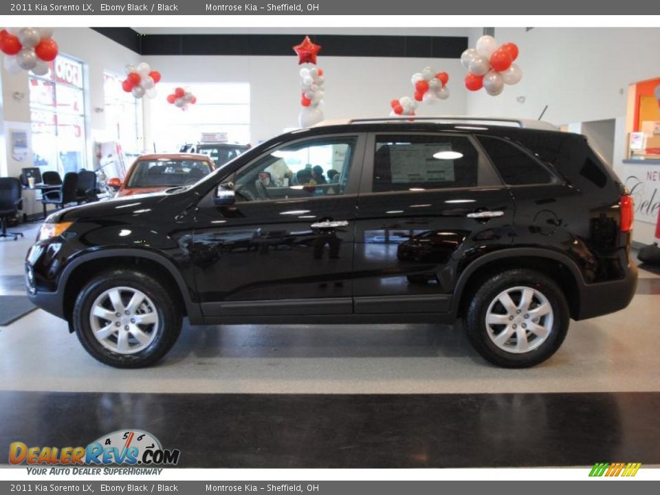 2011 Kia Sorento LX Ebony Black / Black Photo #4
