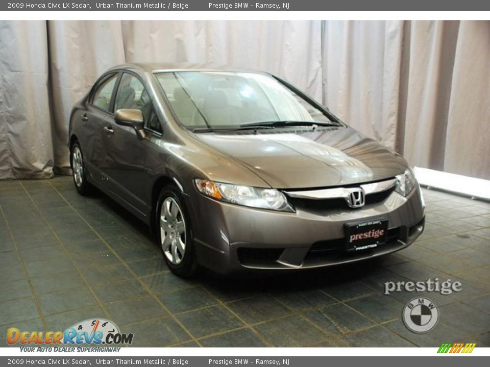 2009 Honda Civic LX Sedan Urban Titanium Metallic / Beige Photo #7