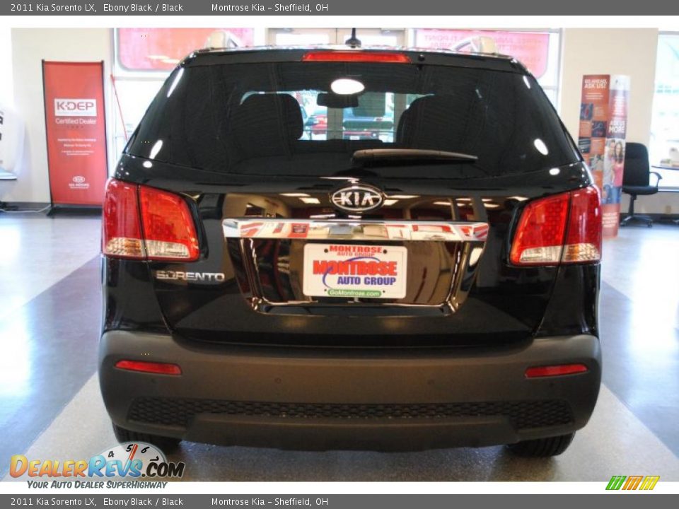 2011 Kia Sorento LX Ebony Black / Black Photo #6