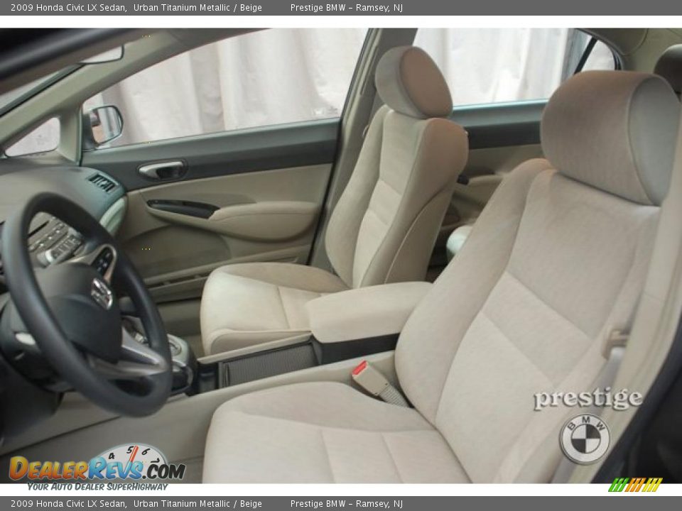 2009 Honda Civic LX Sedan Urban Titanium Metallic / Beige Photo #9