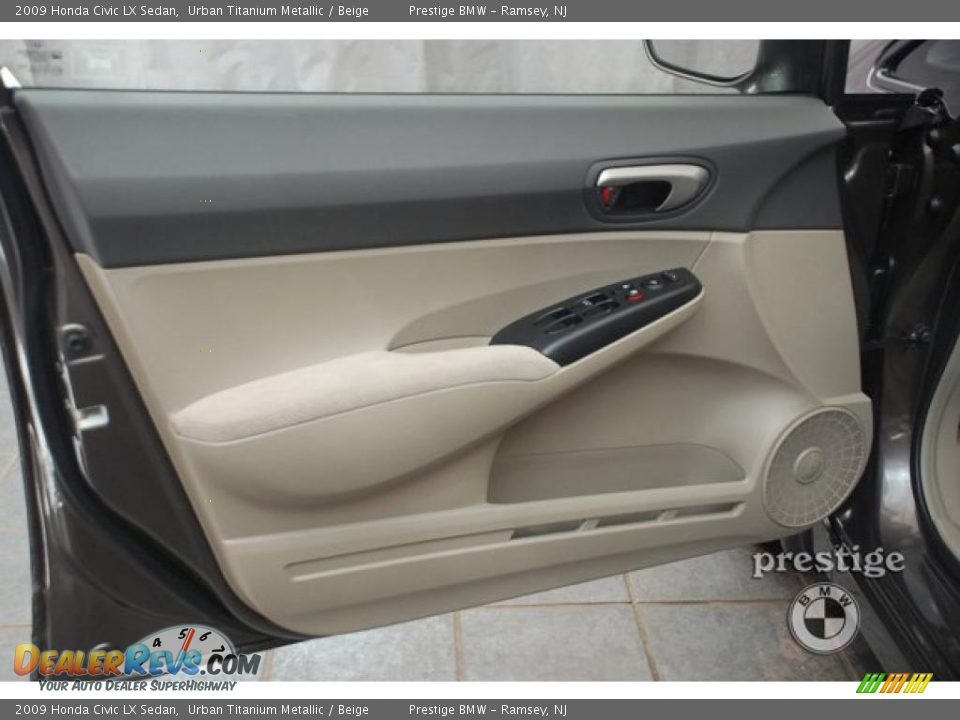 2009 Honda Civic LX Sedan Urban Titanium Metallic / Beige Photo #11