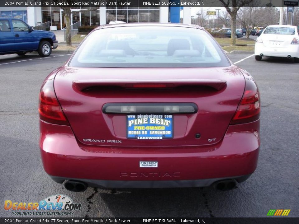 2004 Pontiac Grand Prix GT Sedan Sport Red Metallic / Dark Pewter Photo #5