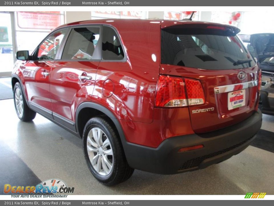 2011 Kia Sorento EX Spicy Red / Beige Photo #5