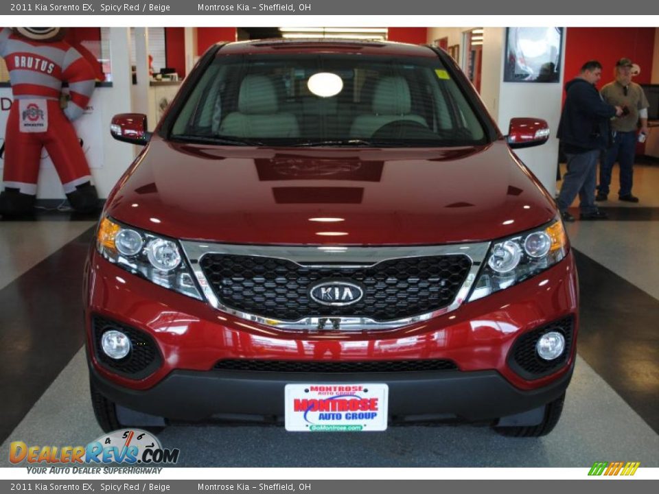 2011 Kia Sorento EX Spicy Red / Beige Photo #11