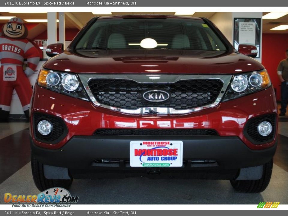 2011 Kia Sorento EX Spicy Red / Beige Photo #12