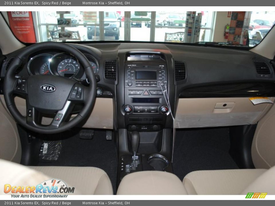 2011 Kia Sorento EX Spicy Red / Beige Photo #13