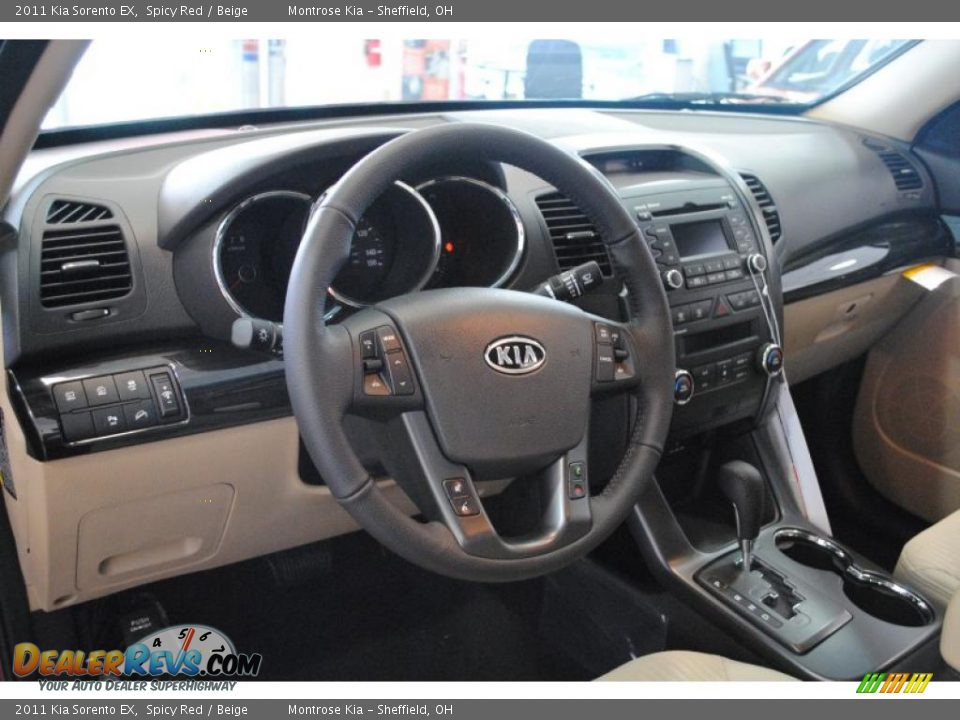 2011 Kia Sorento EX Spicy Red / Beige Photo #14