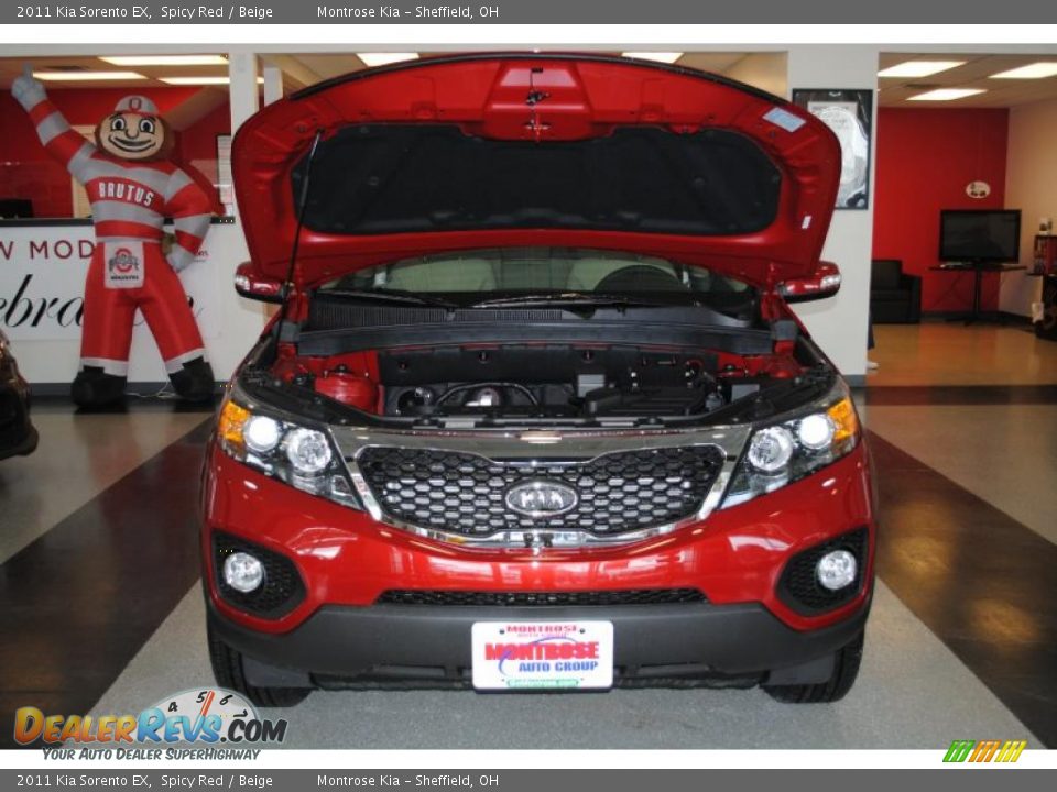 2011 Kia Sorento EX Spicy Red / Beige Photo #16