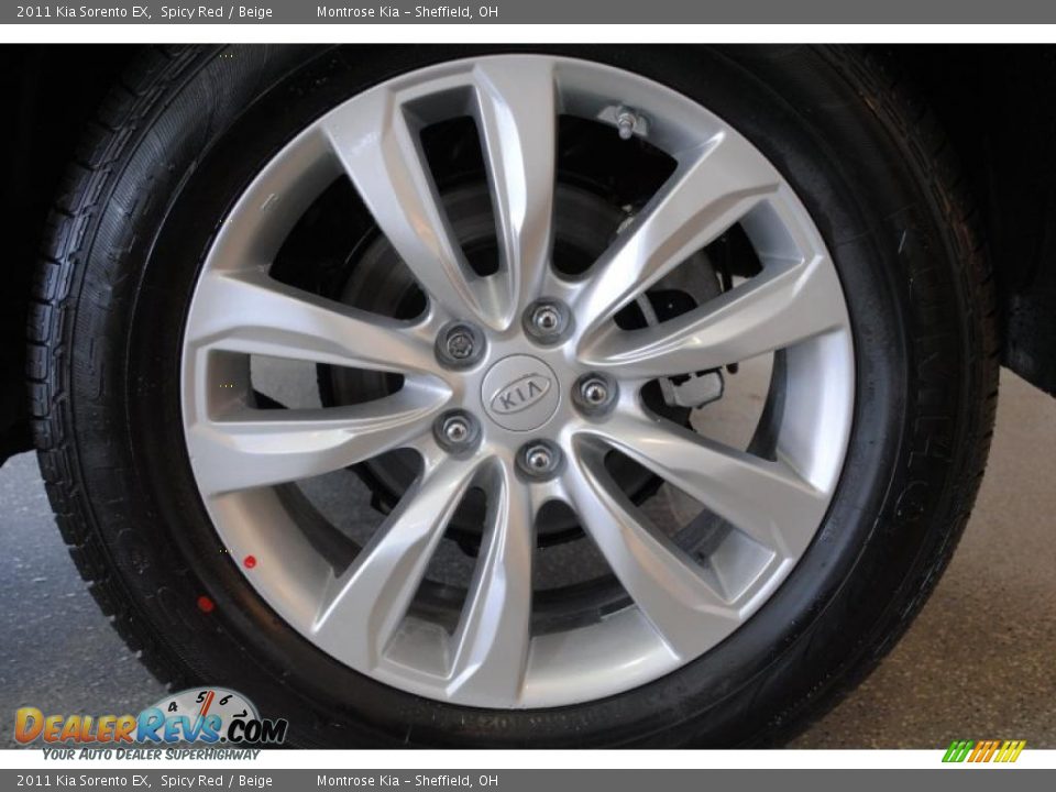 2011 Kia Sorento EX Spicy Red / Beige Photo #23