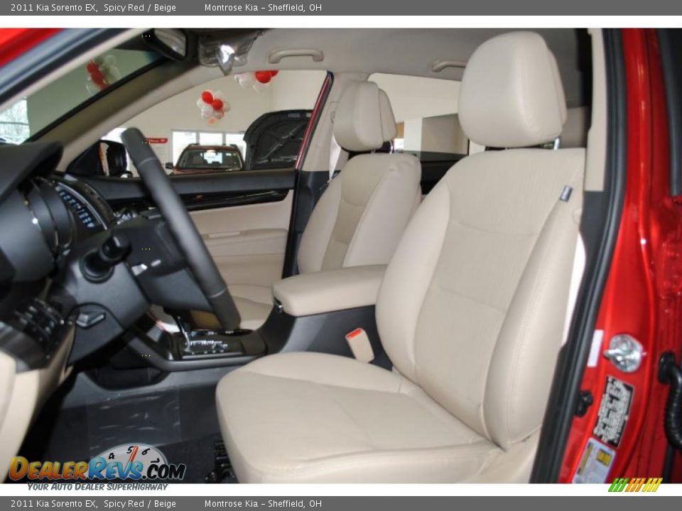2011 Kia Sorento EX Spicy Red / Beige Photo #25