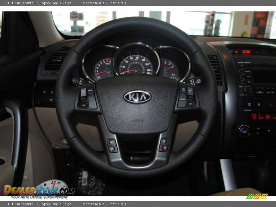 2011 Kia Sorento EX Spicy Red / Beige Photo #32