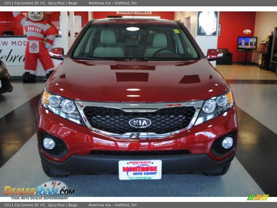 2011 Kia Sorento EX V6 Spicy Red / Beige Photo #11