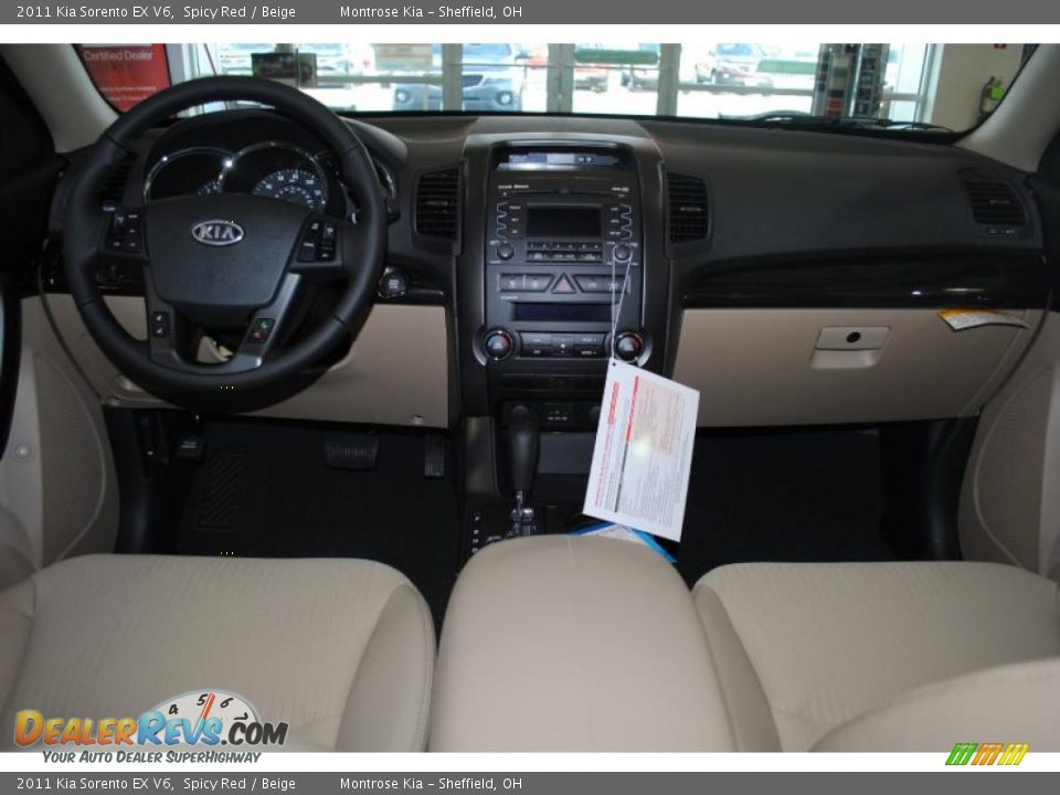 2011 Kia Sorento EX V6 Spicy Red / Beige Photo #13