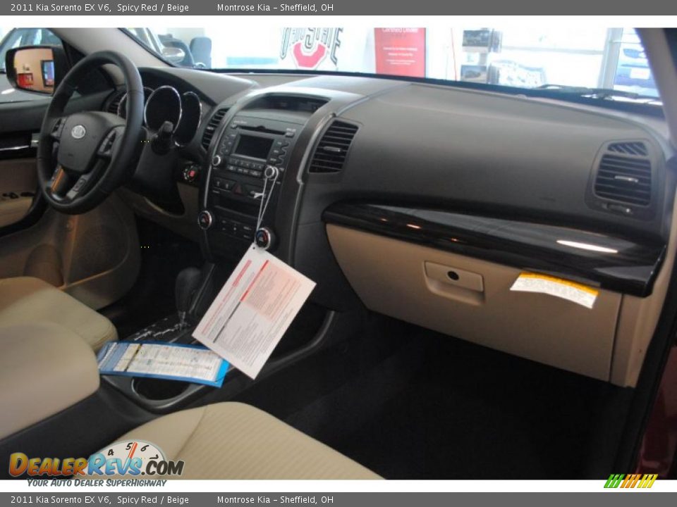 2011 Kia Sorento EX V6 Spicy Red / Beige Photo #15
