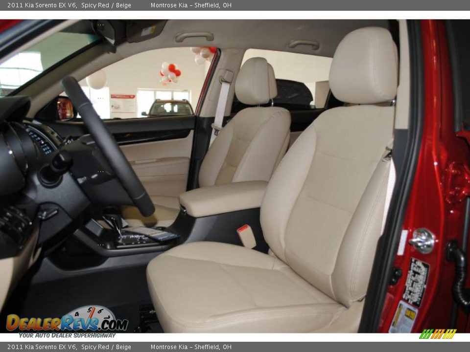 2011 Kia Sorento EX V6 Spicy Red / Beige Photo #16