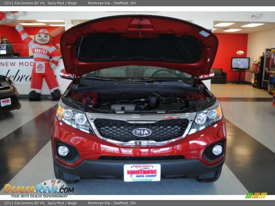 2011 Kia Sorento EX V6 Spicy Red / Beige Photo #26