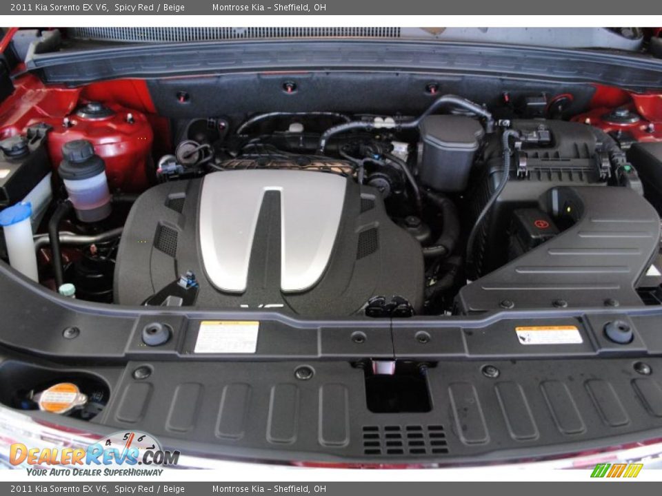 2011 Kia Sorento EX V6 Spicy Red / Beige Photo #27