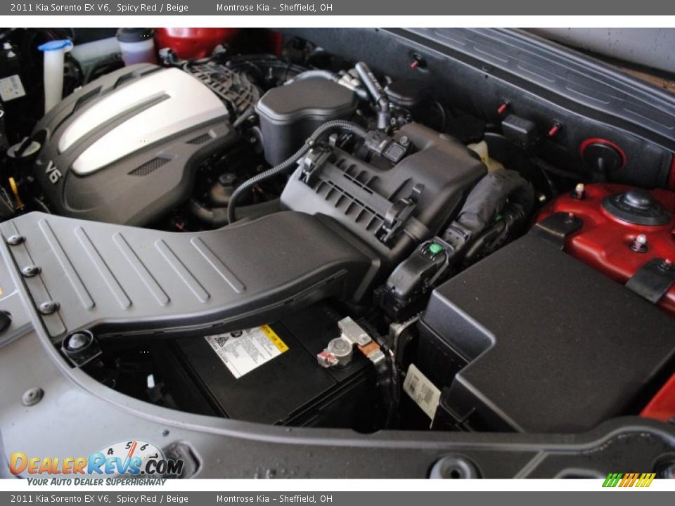 2011 Kia Sorento EX V6 Spicy Red / Beige Photo #29