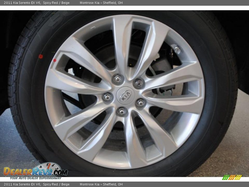 2011 Kia Sorento EX V6 Spicy Red / Beige Photo #33