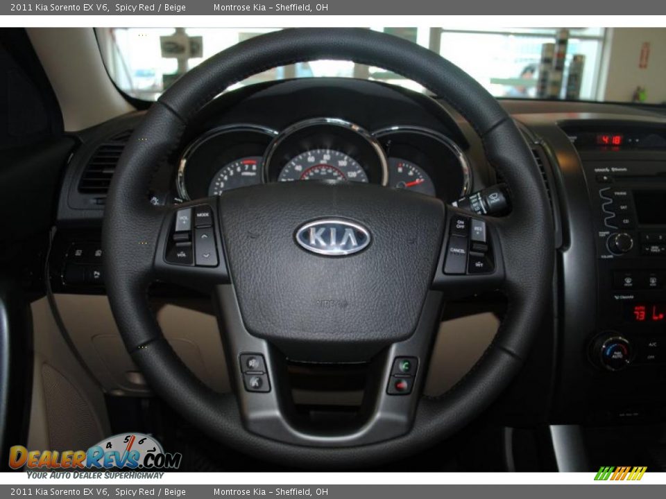 2011 Kia Sorento EX V6 Spicy Red / Beige Photo #35