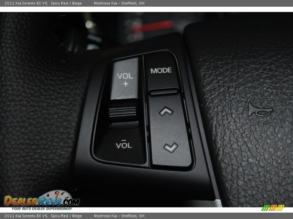 2011 Kia Sorento EX V6 Spicy Red / Beige Photo #36