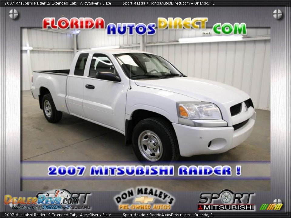 2007 Mitsubishi Raider LS Extended Cab Alloy Silver / Slate Photo #1