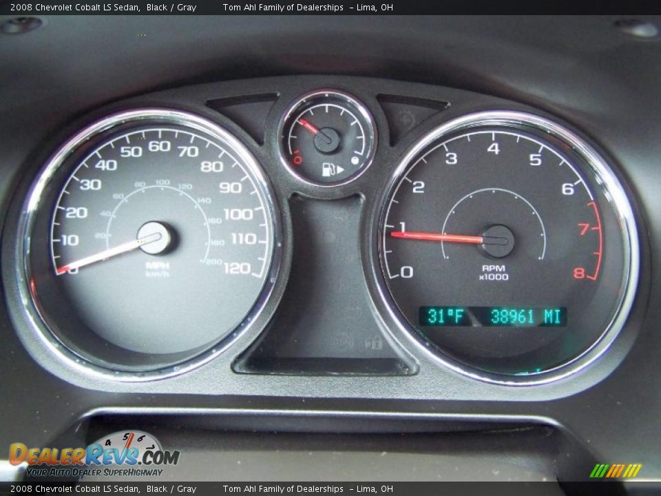 2008 Chevrolet Cobalt LS Sedan Black / Gray Photo #13