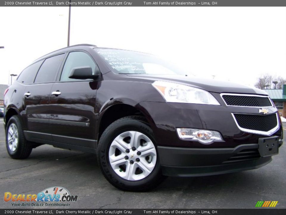 2009 Chevrolet Traverse LS Dark Cherry Metallic / Dark Gray/Light Gray Photo #1