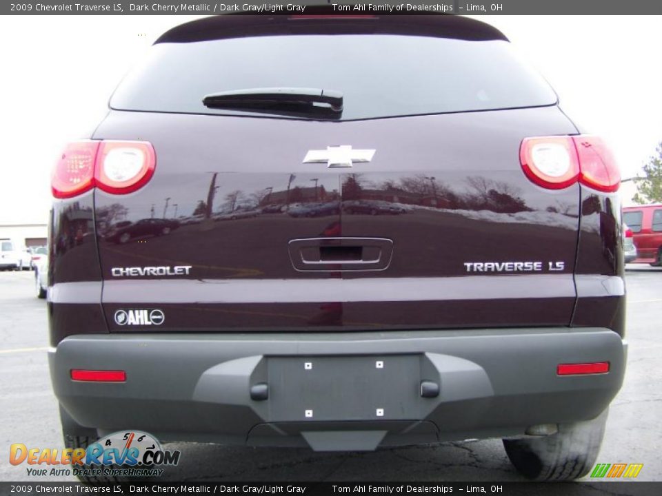2009 Chevrolet Traverse LS Dark Cherry Metallic / Dark Gray/Light Gray Photo #6