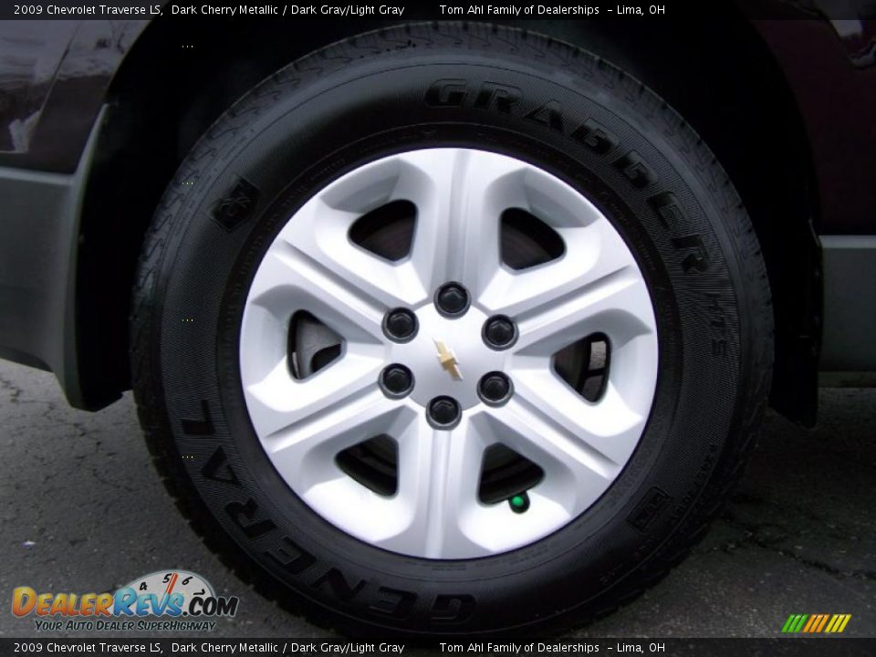 2009 Chevrolet Traverse LS Dark Cherry Metallic / Dark Gray/Light Gray Photo #8