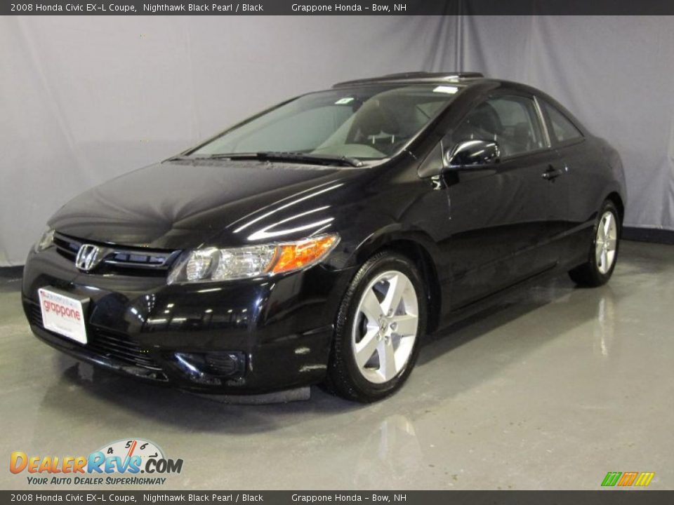 2008 Honda Civic EX-L Coupe Nighthawk Black Pearl / Black Photo #1