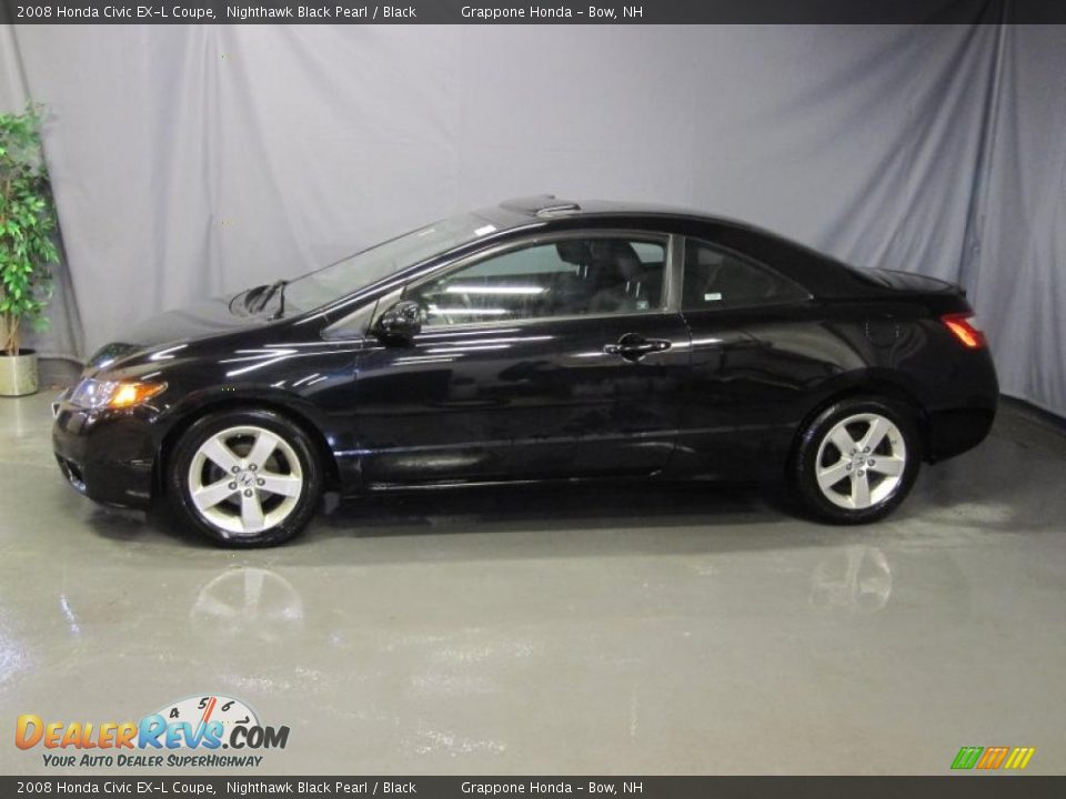 2008 Honda Civic EX-L Coupe Nighthawk Black Pearl / Black Photo #2