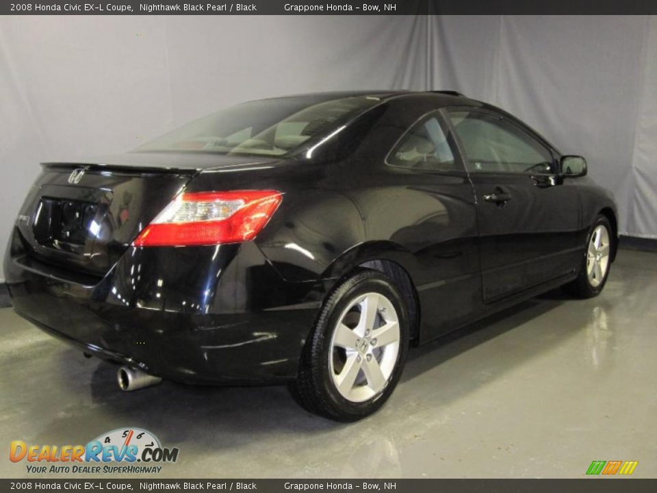 2008 Honda Civic EX-L Coupe Nighthawk Black Pearl / Black Photo #3
