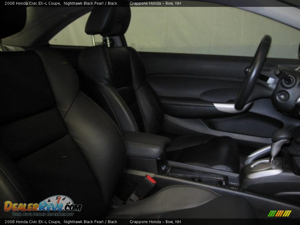 2008 Honda Civic EX-L Coupe Nighthawk Black Pearl / Black Photo #7