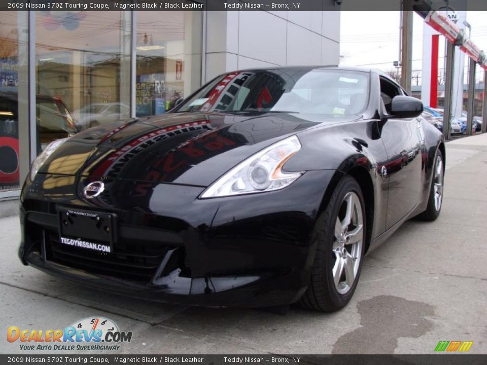 2009 Nissan 370Z Touring Coupe Magnetic Black / Black Leather Photo #3