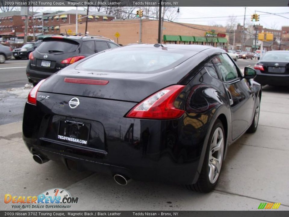 2009 Nissan 370Z Touring Coupe Magnetic Black / Black Leather Photo #4