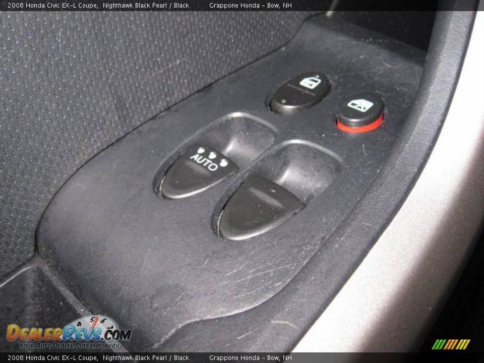2008 Honda Civic EX-L Coupe Nighthawk Black Pearl / Black Photo #10