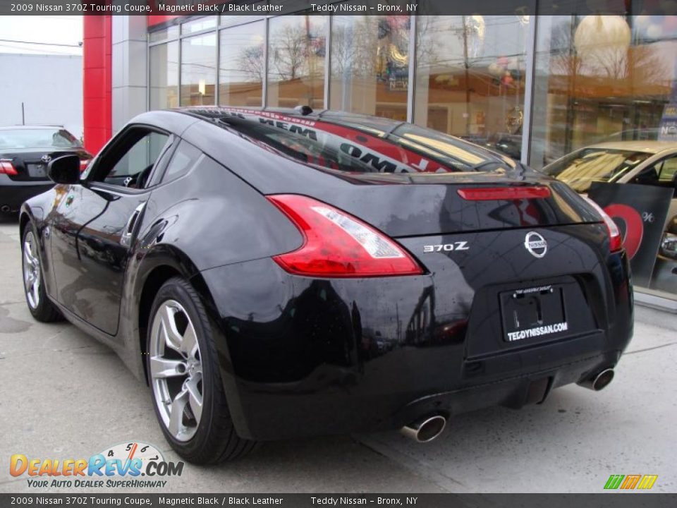 2009 Nissan 370Z Touring Coupe Magnetic Black / Black Leather Photo #6
