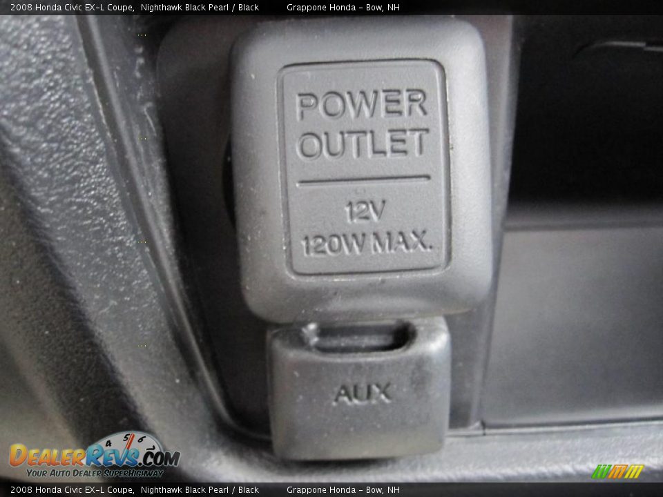 2008 Honda Civic EX-L Coupe Nighthawk Black Pearl / Black Photo #12