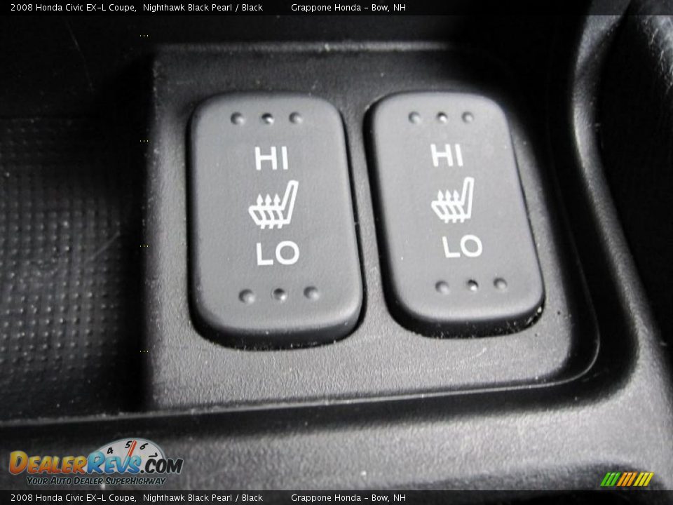 2008 Honda Civic EX-L Coupe Nighthawk Black Pearl / Black Photo #13