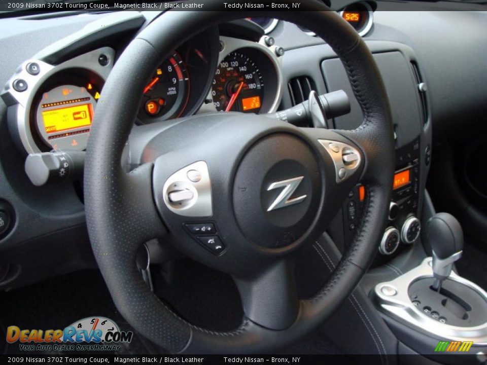 2009 Nissan 370Z Touring Coupe Magnetic Black / Black Leather Photo #18