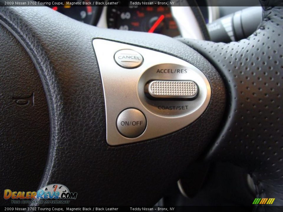 2009 Nissan 370Z Touring Coupe Magnetic Black / Black Leather Photo #25