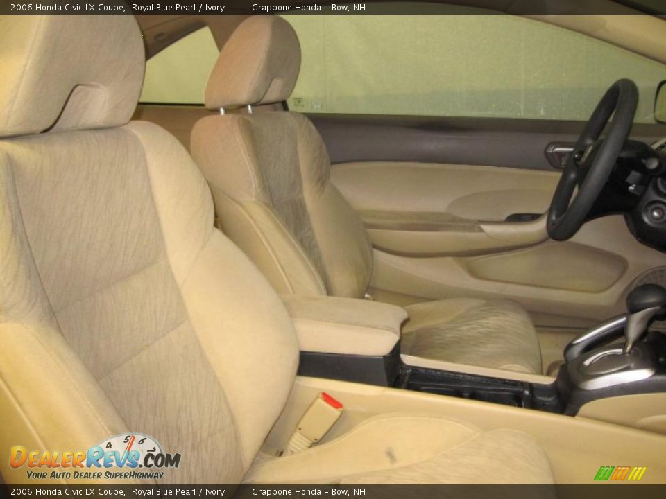 2006 Honda Civic LX Coupe Royal Blue Pearl / Ivory Photo #6