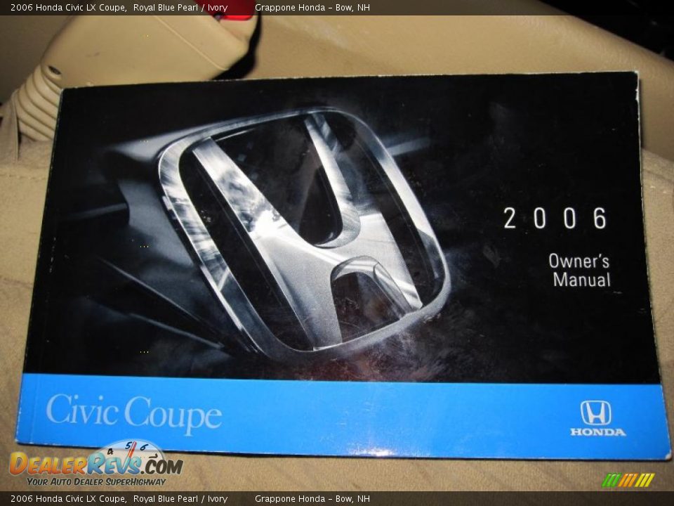 2006 Honda Civic LX Coupe Royal Blue Pearl / Ivory Photo #7