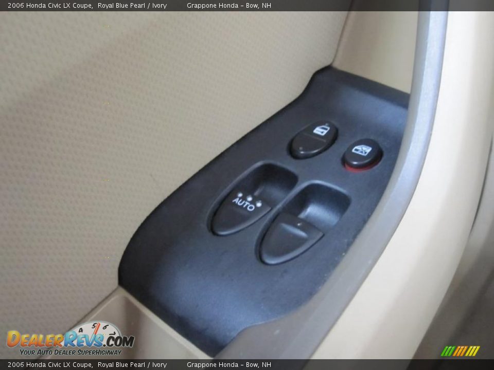2006 Honda Civic LX Coupe Royal Blue Pearl / Ivory Photo #8