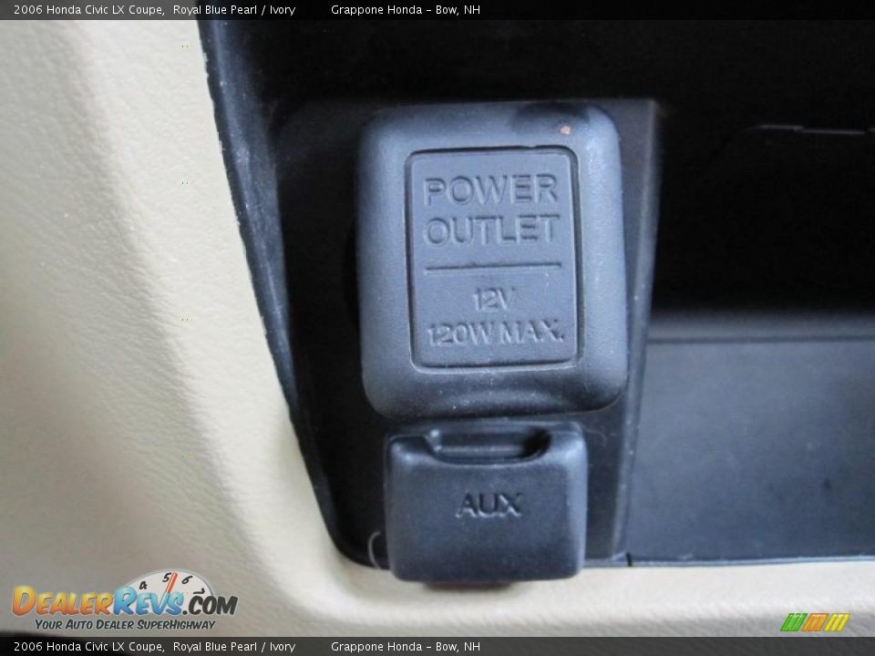 2006 Honda Civic LX Coupe Royal Blue Pearl / Ivory Photo #10