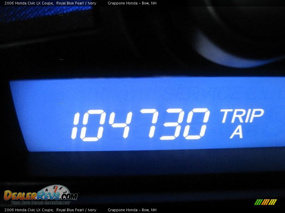 2006 Honda Civic LX Coupe Royal Blue Pearl / Ivory Photo #11